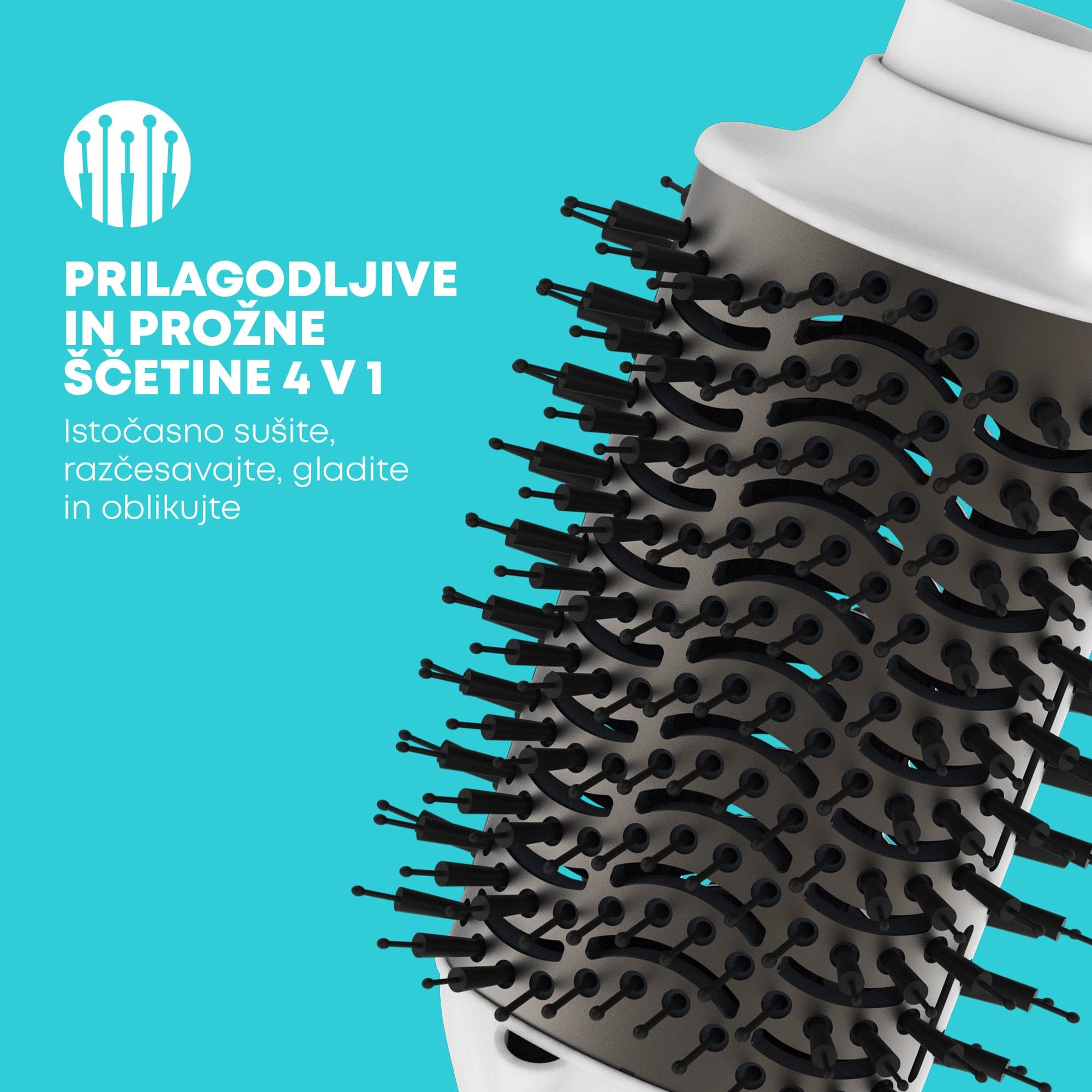REVAMP PROGLOSS PERFECT VOLUME & SHINE AIR STYLER - DR-1850 SUŠILNIK ZA LASE - BELE BARVE 5010777156126