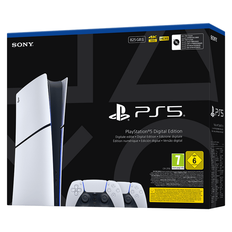 SONY PlayStation 5 digital 825GB + DualSense White 711719022329