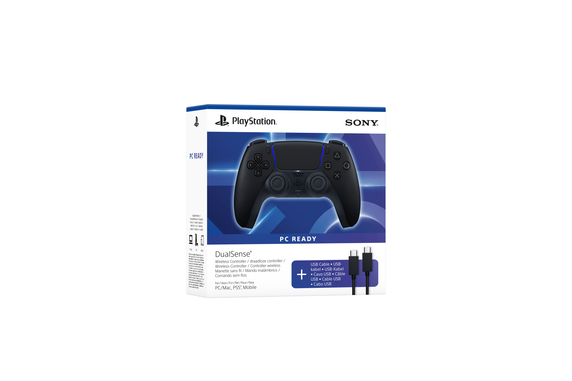 SONY PS5 DualSense midnight black + USB C-C Cable - PC READY brezžični kontroler 711719025979