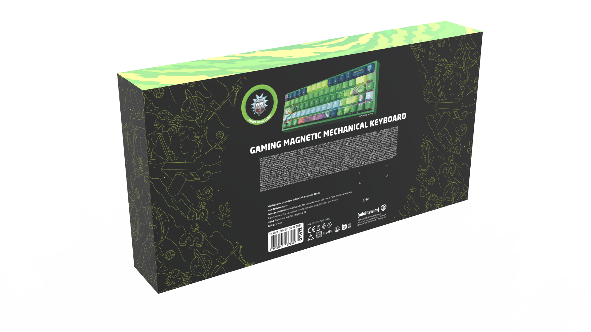 SPAWN MEHANSKA GAMING TIPKOVNICA - RICK AND MORTY 8605042625567