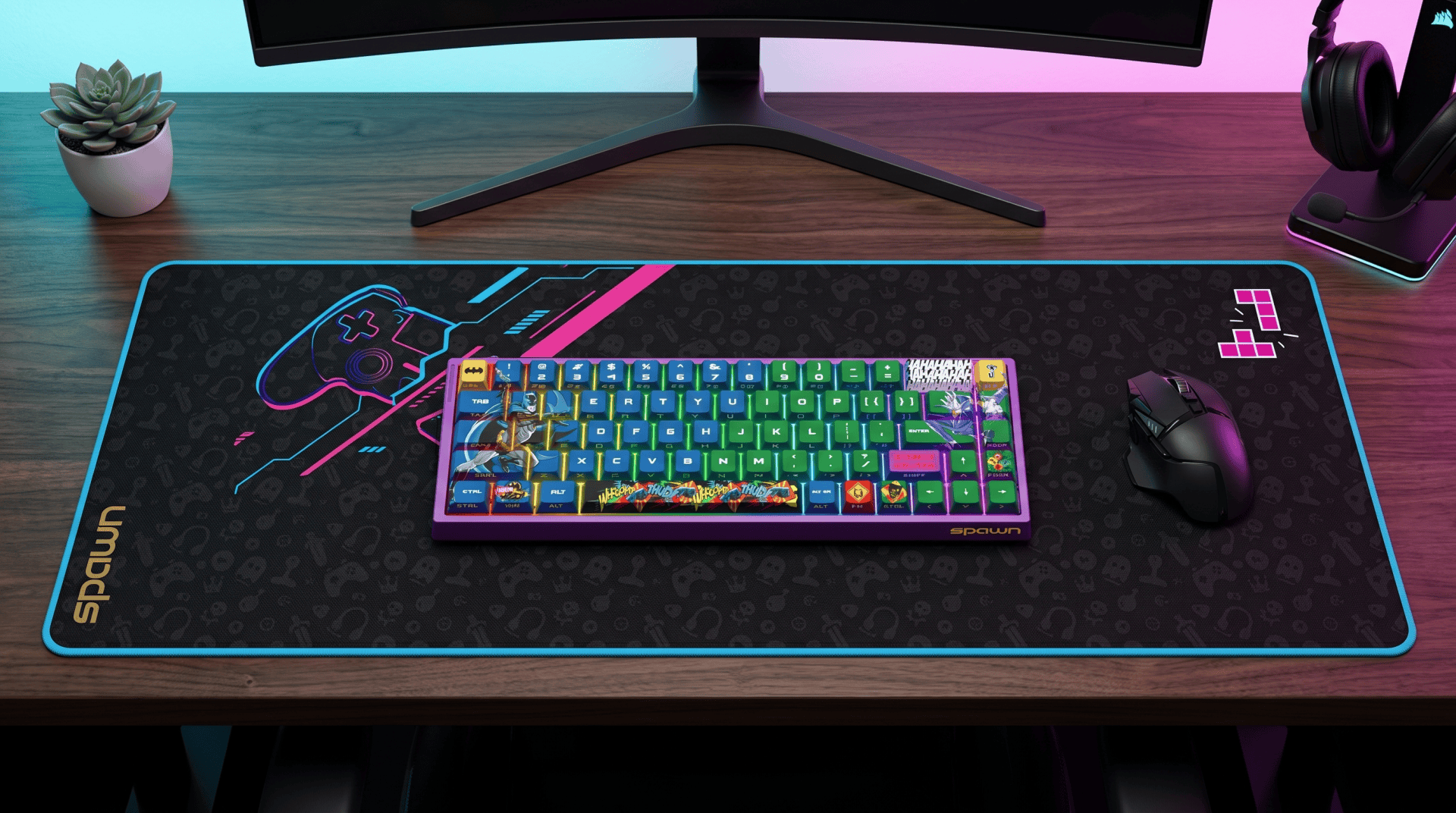SPAWN NEON GAMER podloga za miško - XL 8605042624409