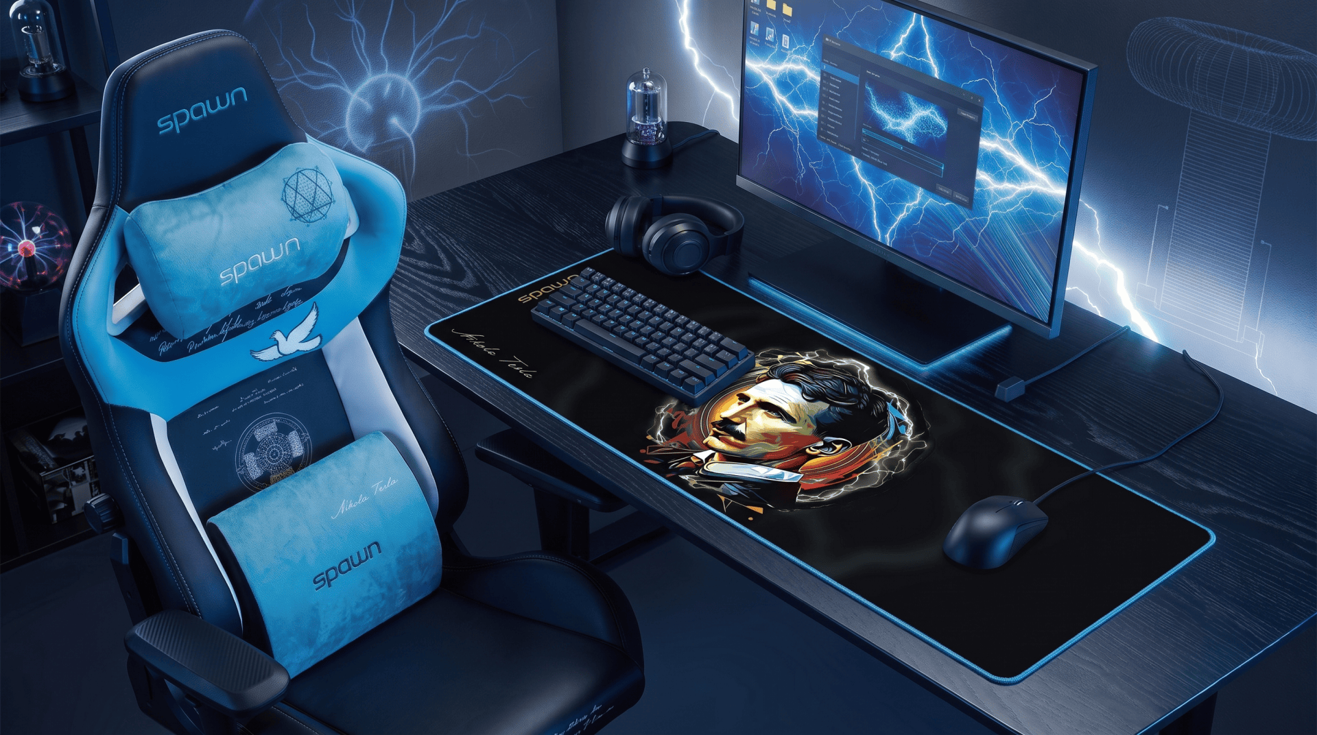 SPAWN TESLA podloga za miško - XL 8605042624386