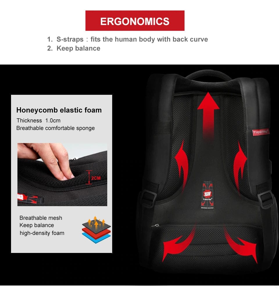 TIGERNU TITAN NAHRBTNIK ZA PRENOSNI RAČUNALNIK 15.6" ČRN 6928112302550