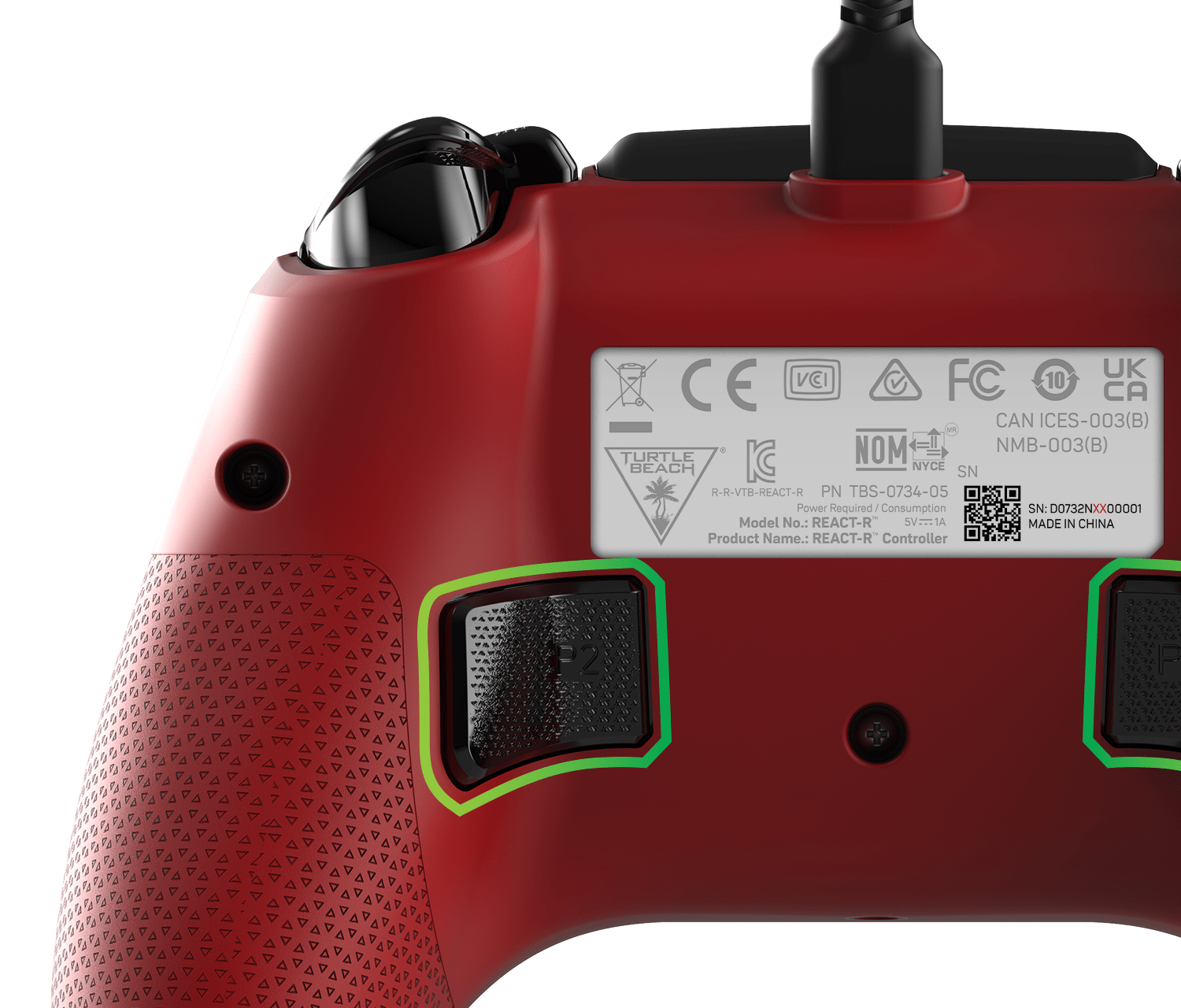 TURTLE BEACH KONTROLER REACT-R XBOX RED 0731855007349