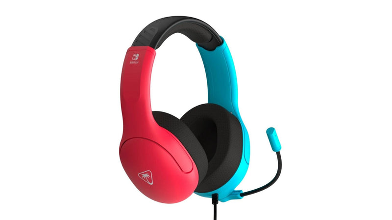 TURTLE BEACH NINTENDO SWITCH 2 AIRLITE FIT ŽIČNE SLUŠALKE NEON MODRO RDEČE BARVE 840454400120