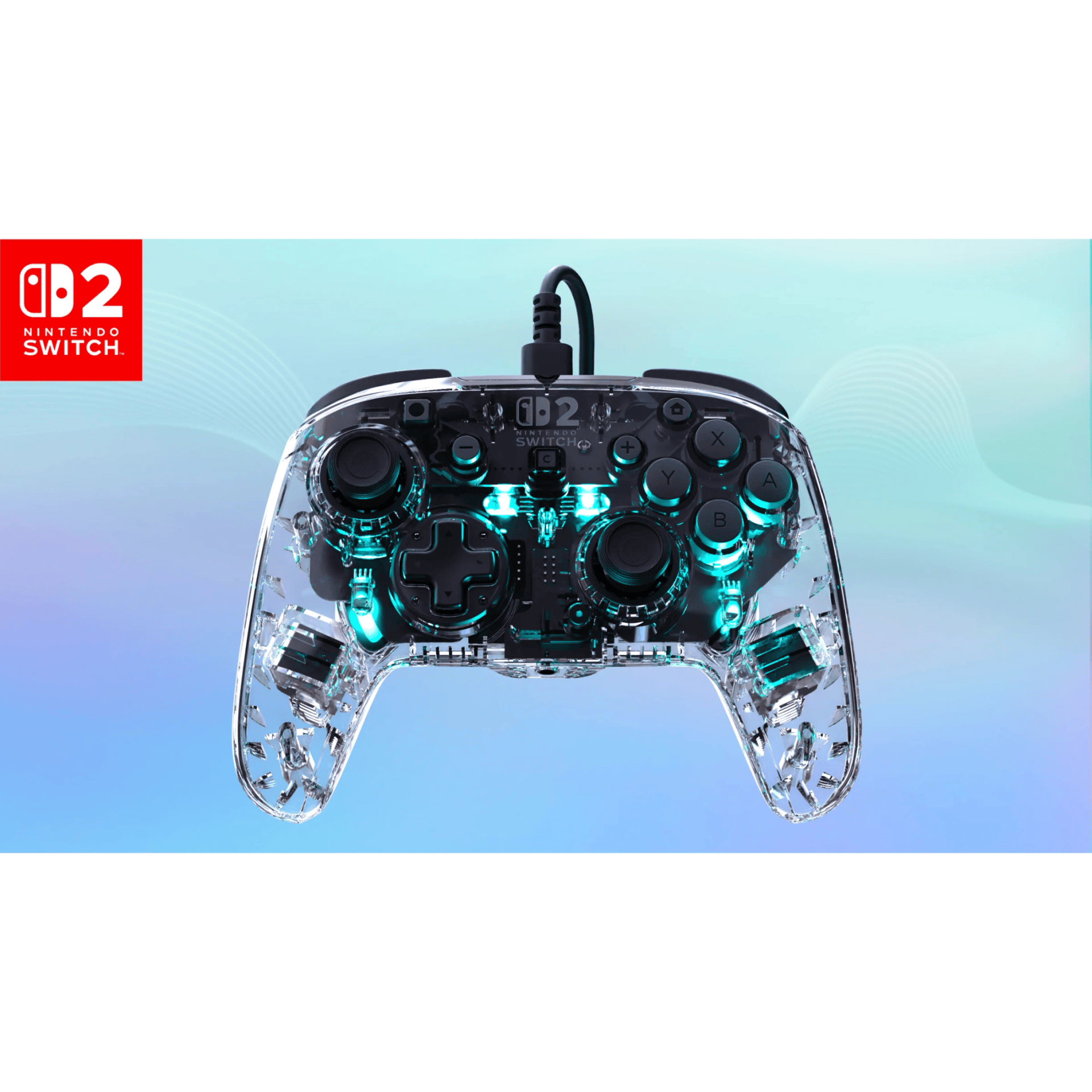 TURTLE BEACH SWITCH 2 AFTERGLOW ŽIČNI KONTROLER TRANSPARENT 840454402254
