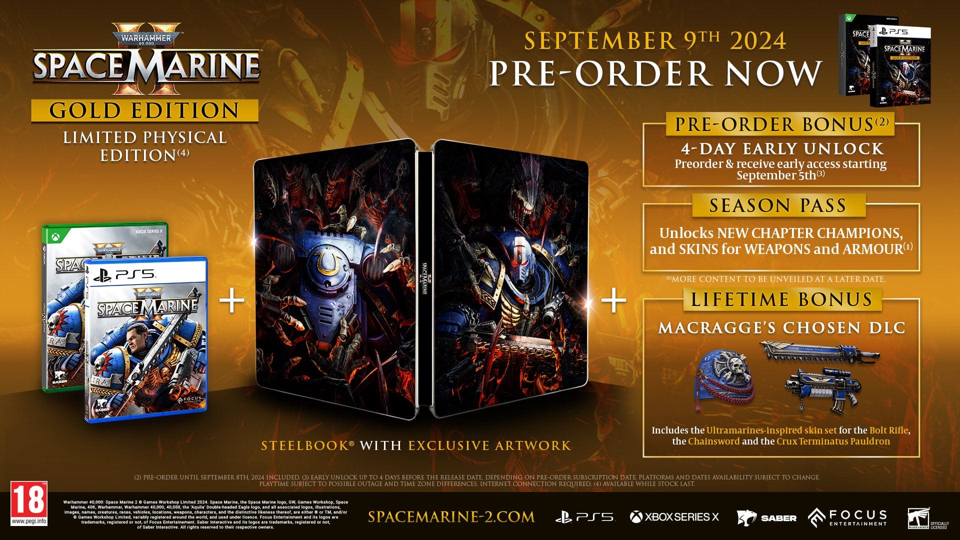 Warhammer 40,000: Space Marine 2 - Gold Edition (Playstation 5) 3512899967793