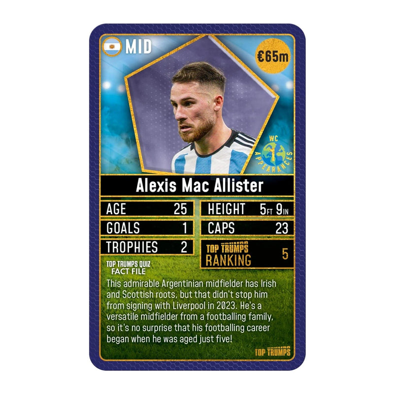 WINNING MOVES WORLD FOOTBALL STARS 200 PACK 1 TOP TRUMPS namizna igra 5036905056854