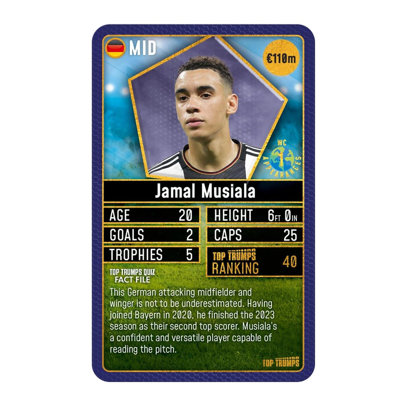 WINNING MOVES WORLD FOOTBALL STARS 200 PACK 1 TOP TRUMPS namizna igra 5036905056854