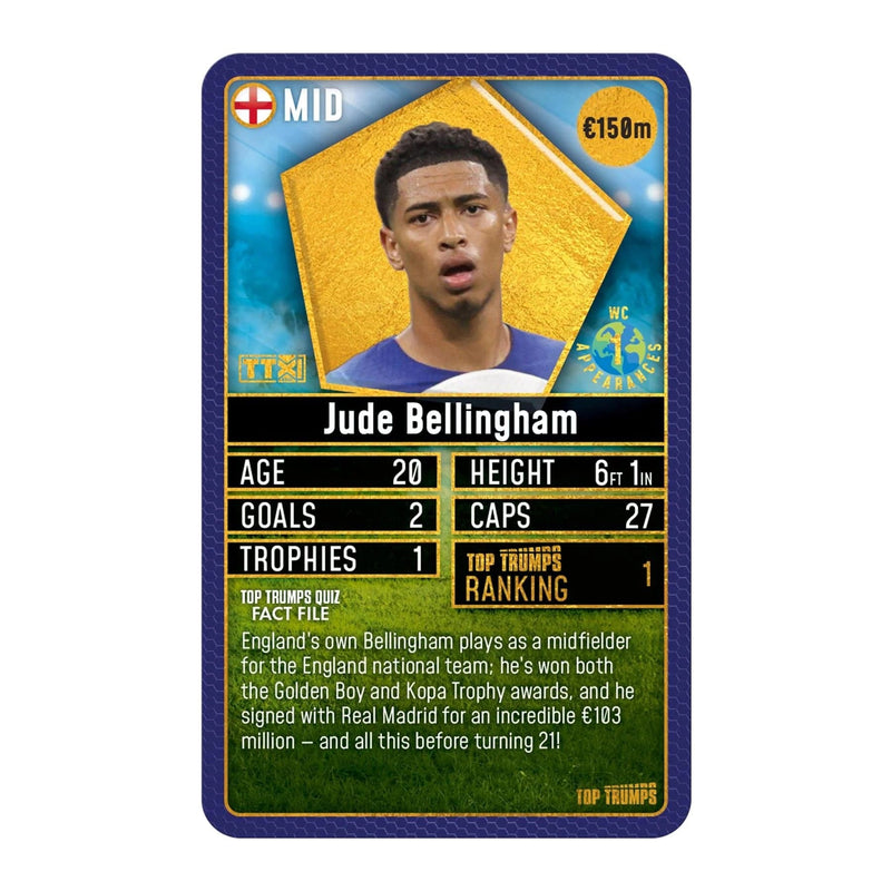 WINNING MOVES WORLD FOOTBALL STARS 200 PACK 1 TOP TRUMPS namizna igra 5036905056854