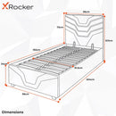 X ROCKER COSMOS RGB LED OTTOMAN GAMING BED 0094338201277