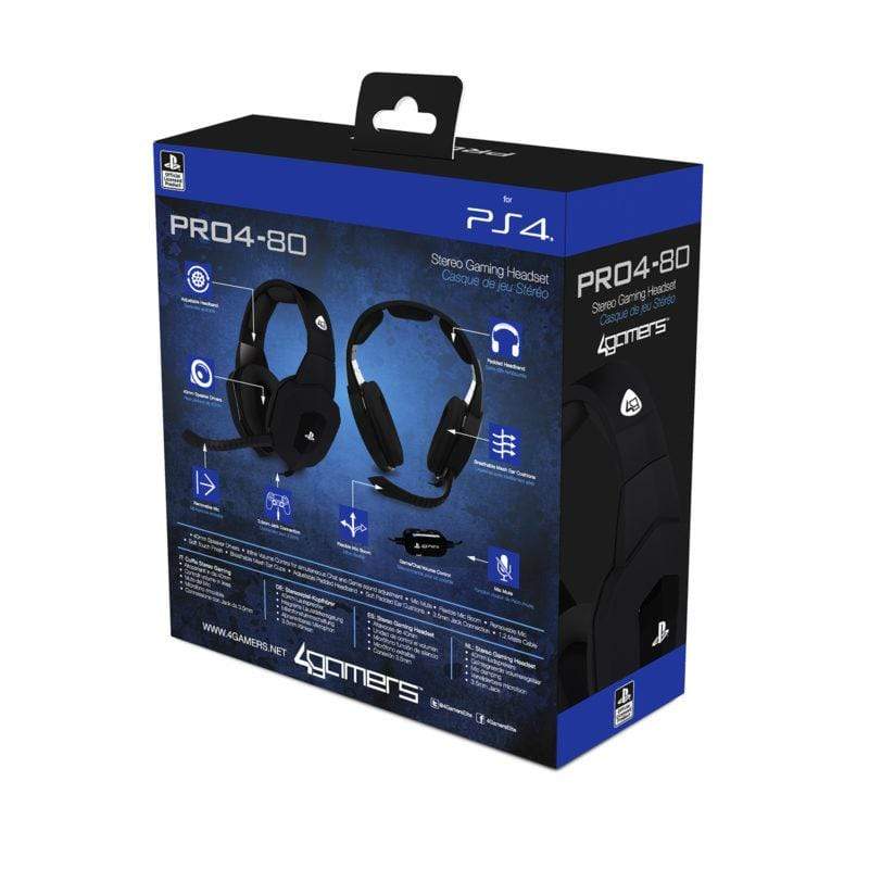 4GAMERS PRO4-80 GAMING SLUŠALKE črne barve 5055269709176