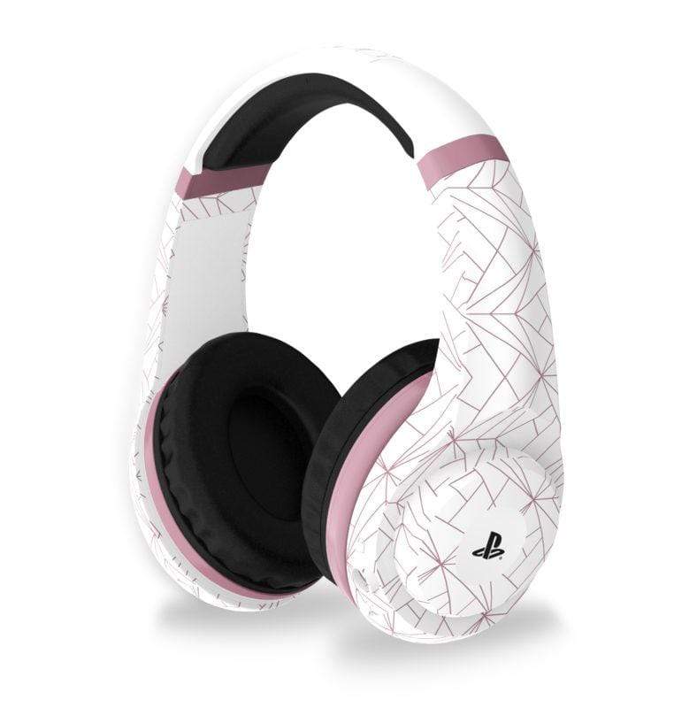 4GAMERS PS4 STEREO GAMING HEADSET ROSE GOLD EDITION - ABSTRACT WHITE 5055269709695