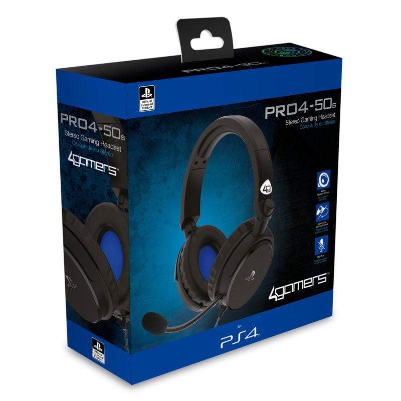 4GAMERS PS4 STEREO GAMING SLUŠALKE PRO4-50S ČRNE 5055269710691
