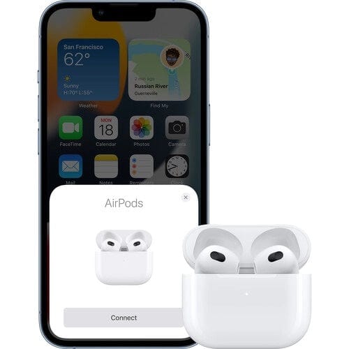 APPLE AIRPODS 3 GENERATION SLUŠALKE - BELE BARVE 194252818527