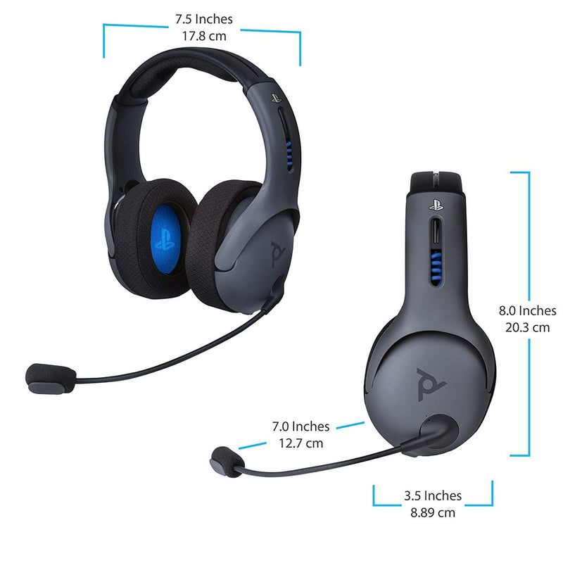 Brezžične slušalke PDP LVL50 Chat Headset za PS4/PS5 sive barve 708056064556