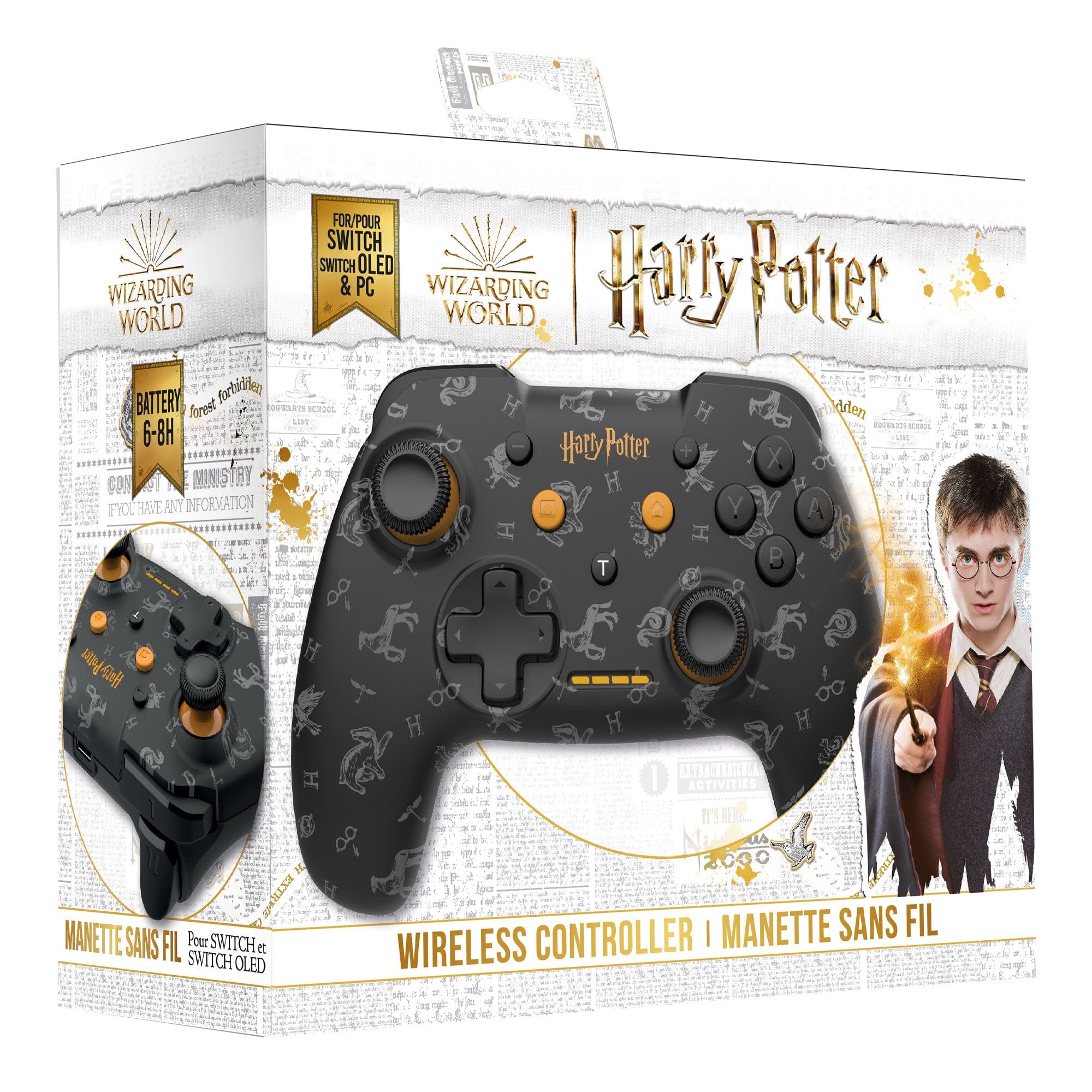 F&G HARRY POTTER - BREZŽIČNI SWITCH KONTROLER - GRYFFINDOR – ČRNE BARVE 3760178625272