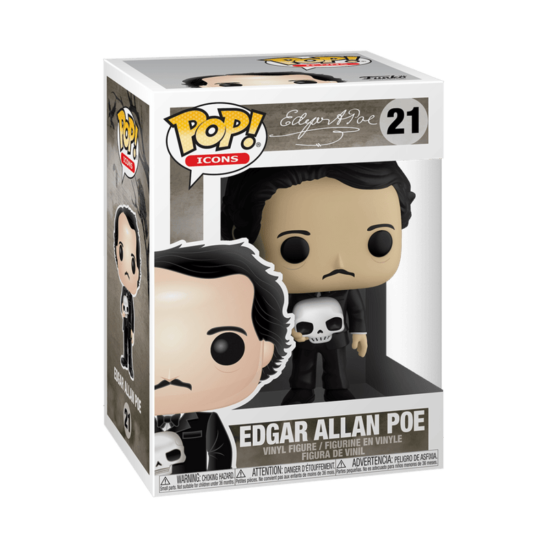 FUNKO POP ICONS: EDGAR ALLAN POE W/ SKULL 889698467742