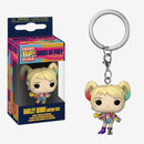 FUNKO POP KEYCHAIN: BIRDS OF PREY- HARLEY QUINN (CAUTION TAPE) 889698443807