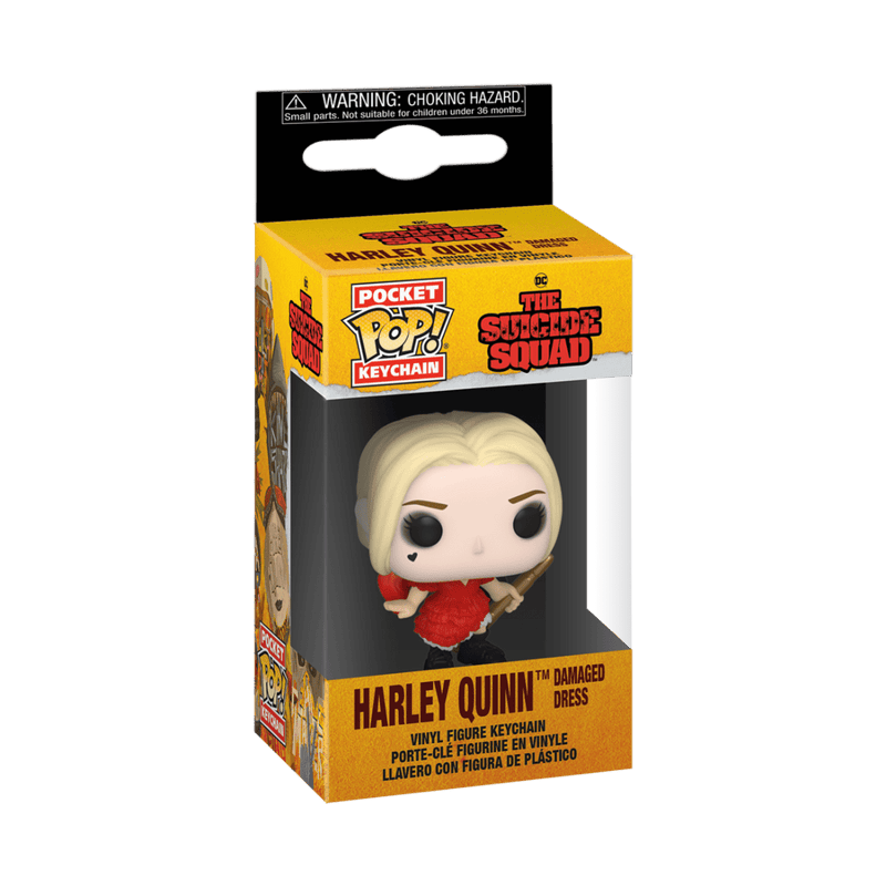 FUNKO POP KEYCHAIN: TSS - HARLEY QUINN (DAMAGED DRESS) 889698560078