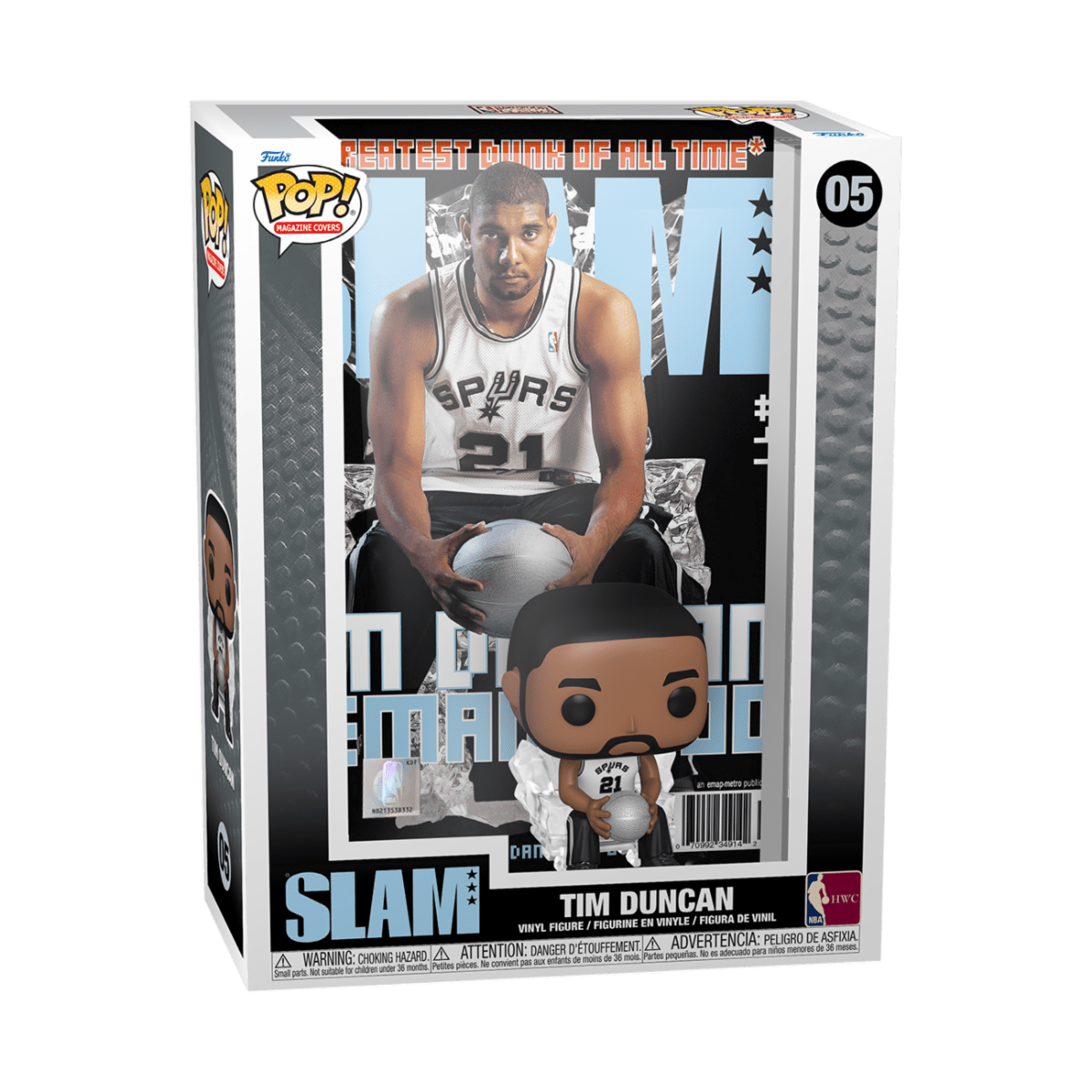 FUNKO POP NBA COVER: SLAM- TIM DUNCAN 889698614627