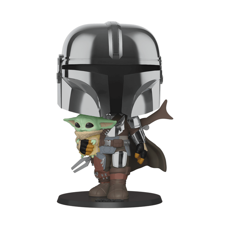 FUNKO POP STAR WARS: MANDALORIAN - 10" MANDALORIAN W/ CHILD 889698499316