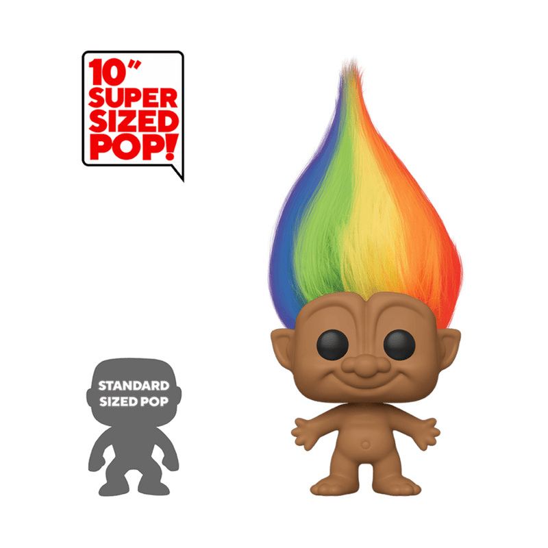 FUNKO POP TROLLS: TROLLS - 10" TROLL MULTICOLORED HAIR W/ RAINBOW CHASE 889698472050