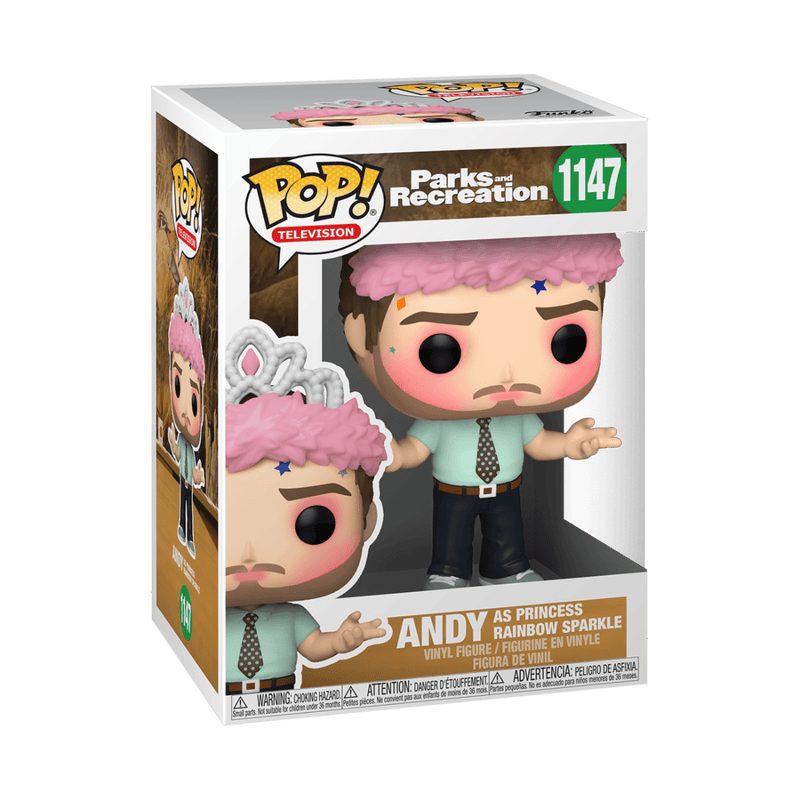 FUNKO POP TV: PARKS & REC - ANDY AS PRINCESS RAINBOW SPARKLE 889698561662