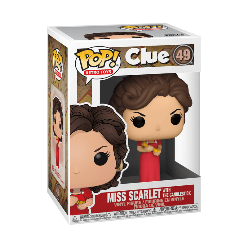 FUNKO POP VINYL: CLUE - MISS SCARLET W/CANDLESTICK 889698514521