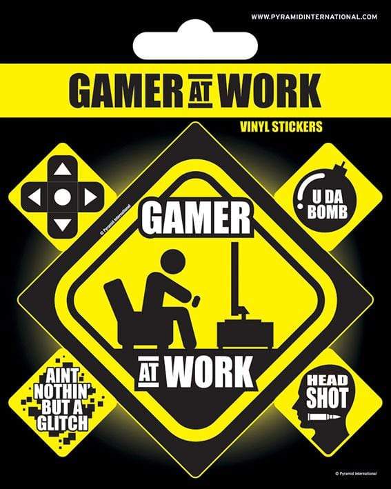 GAMER AT WORK VINYL NALEPKE PYRAMID 5050293474144