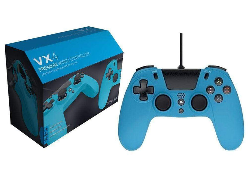 GIOTECK VX4 PREMIUM žični kontroler za PS4 in PC– modre barve 812313015769