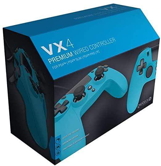 GIOTECK VX4 PREMIUM žični kontroler za PS4 in PC– modre barve 812313015769