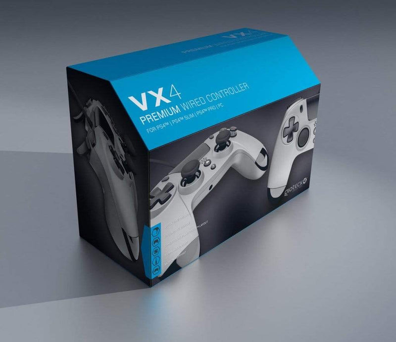 GIOTECK VX4 PREMIUM žični kontroler za PS4/PC – srebrne barve 812313015790