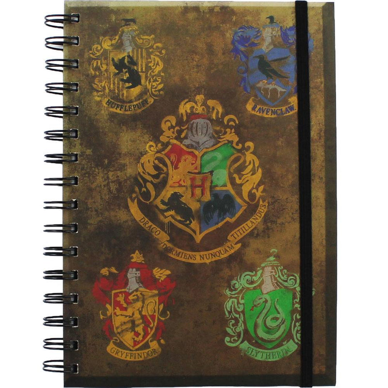 HARRY POTTER HOGWARST CREST & FOUR HOUSES A5 BELEŽNICA PYRAMID 5051265720832