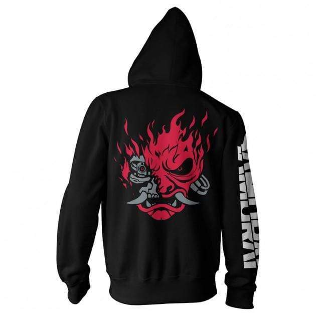 JINX CYBERPUNK 2077 BIGGEST FAN ZIP-UP HOODIE ČRN L 889343133749