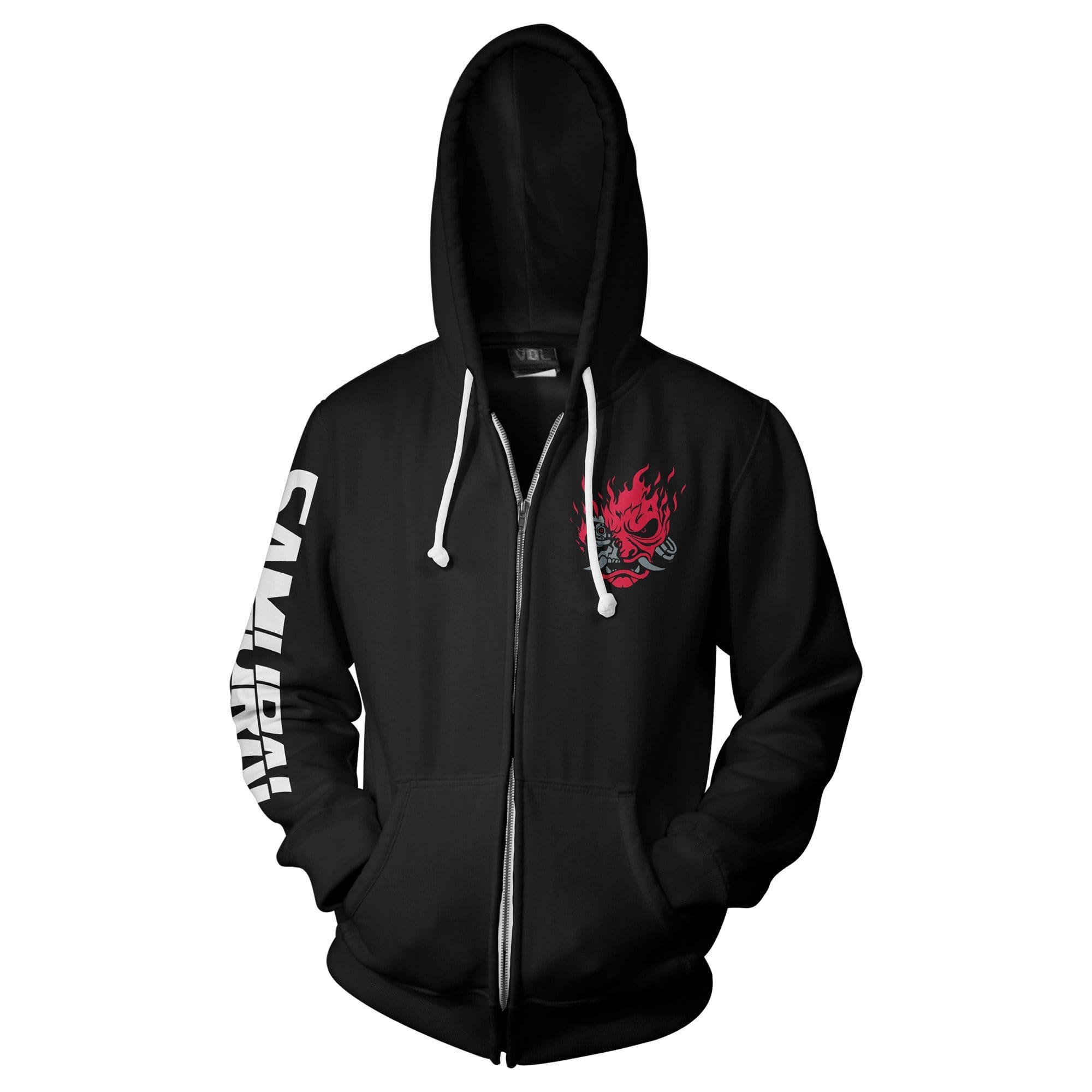 JINX CYBERPUNK 2077 BIGGEST FAN ZIP-UP HOODIE ČRNA M 889343133732
