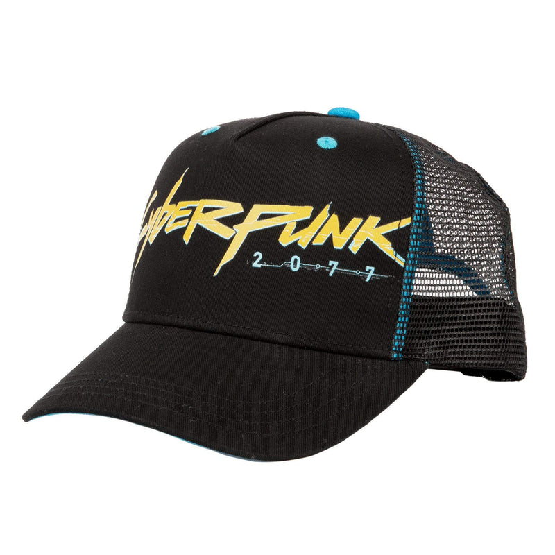 JINX Cyberpunk 2077 Cyberpunker Trucker Kapa s šiltom Black/Blue 889343133824