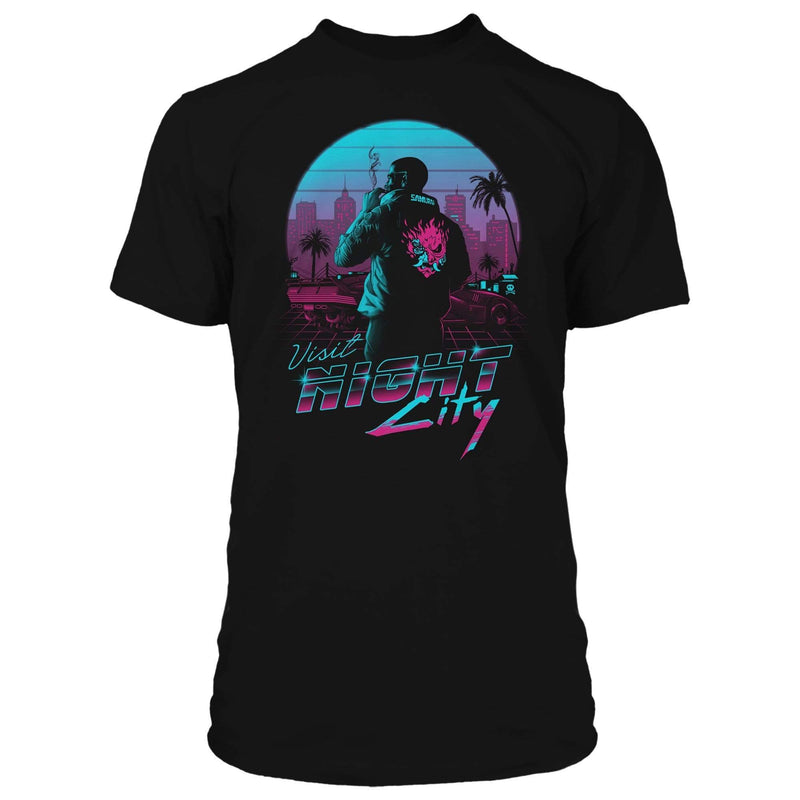 JINX CYBERPUNK 2077 DESTINATION NIGHT CITY PREMIUM TEE ČRNA L 889343134371