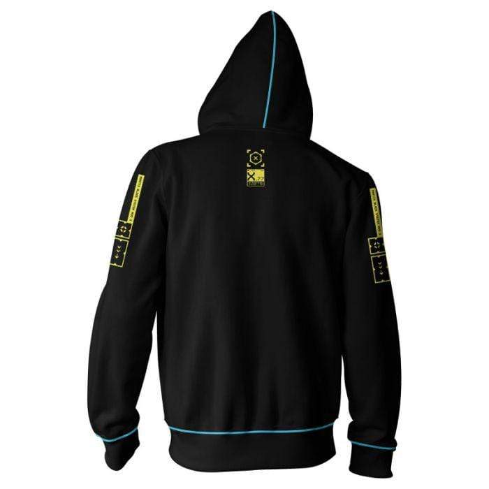 JINX CYBERPUNK 2077 LASER LOGO PULLOVER HOODIE ČRN M 889343134128