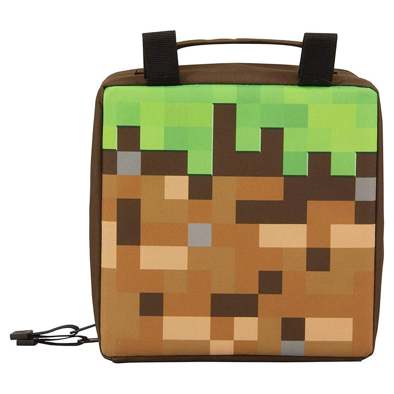 JINX MINECRAFT DIRT BLOCK LUNCH BOX GREEN/BROWN 806409557806