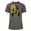 JINX T-SHIRT PUBG HOPE POSTER PREMIUM TEE-LARGE-CHARCOAL 889343105012