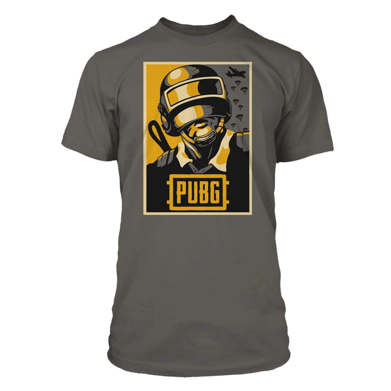 JINX T-SHIRT PUBG HOPE POSTER PREMIUM TEE-LARGE-CHARCOAL 889343105012