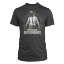 JINX T-SHIRT PUBG LEVEL 3 PREMIUM TEE-MEDIUM-CHARCOAL HEATHER 889343106095