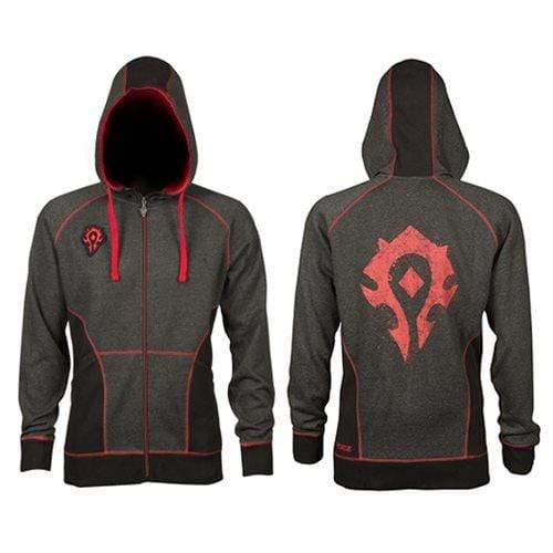 JINX WORLD OF WARCRAFT HORDE CLASSIC PREMIUM ZIP-UP HOODIE, M 889343057403