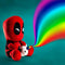 KIDROBOT HUGME-MARVEL-DEADPOOL WITH UNICORN 883975153410