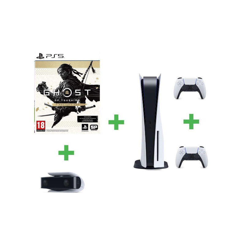 Komplet SONY CONSOLE PS5 + DUALSENSE + PS5 CAMERA + GHOST OF TSUSHIMA DIRECTORS CUT 9999719710014