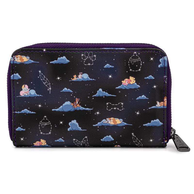 LOUNGEFLY DISNEY CLASSIC CLOUDS AOP ZIP AROUND DENARNICA 671803374089