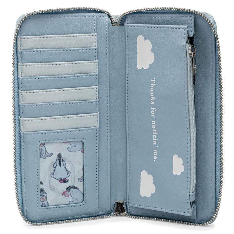 LOUNGEFLY DISNEY EEYORE AOP ZIP AROUND DENARNICA 671803374911