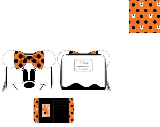 LOUNGEFLY DISNEY GHOST MINNIE GLOW IN THE DARK COSPLAY DENARNICA 671803378919