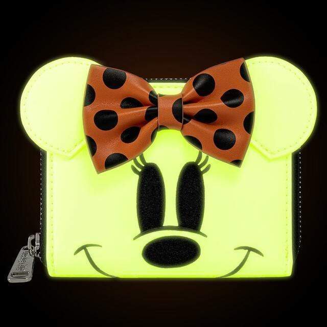 LOUNGEFLY DISNEY GHOST MINNIE GLOW IN THE DARK COSPLAY DENARNICA 671803378919